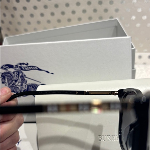 Burberry Black Sunglasses with Dark Gradient Lenses Brand New Authentic